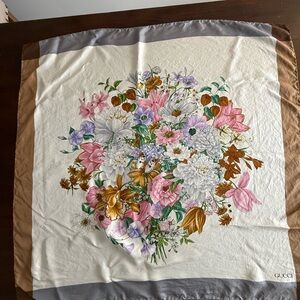 Gucci Floral Silk Scarf